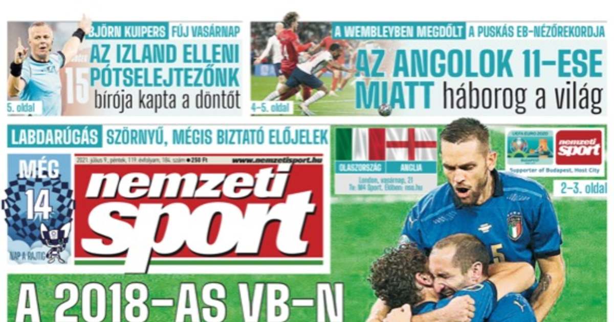 2021.07.09. Nemzeti Sport Online Napilap