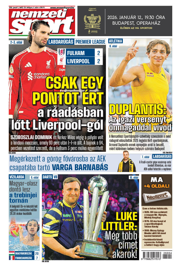 Lapszám: 2026. 01. 05.